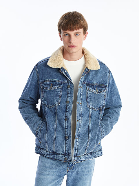 LCW Jeans Standart Kalıp Gömlek Yaka Erkek Jean Mont - W42812Z8-H45