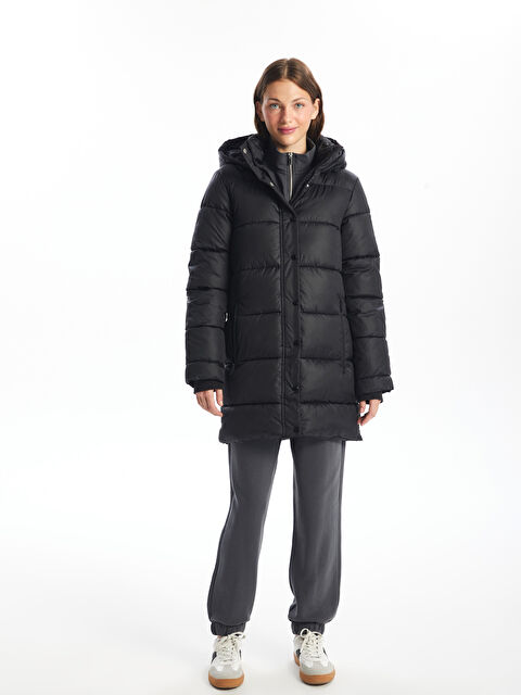 XSIDE Kapüşonlu Kadın Şişme Mont - W42914Z8-CVL