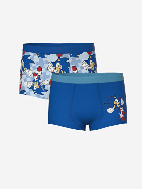 LCW Kids Sonic Printed Boys Boxer Trunks 2 Pack - W42955Z4-LQQ
