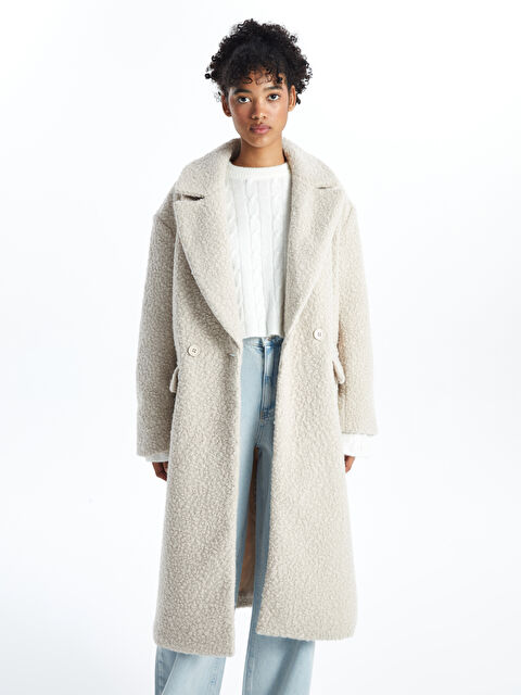 XSIDE Jacket NeckPlain Long-Sleeve Women's Teddy Coat - W42978Z8-YBS