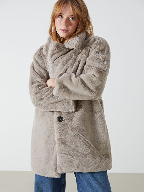 XSIDE Ceket Yaka Kadın Kürk Kaban - W42980Z8-V5Q