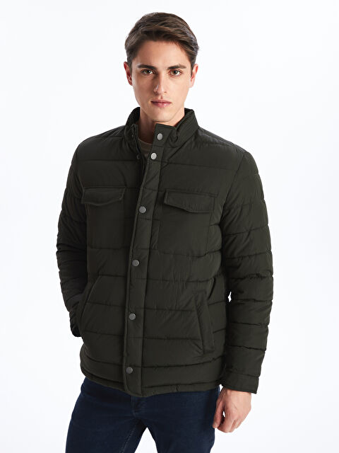 SOUTHBLUE Standart Kalıp Dik Yaka Erkek Şişme Mont - W43013Z8-HDA