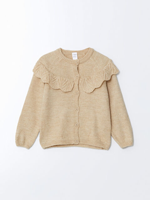 LCW Kids Bisiklet Yaka Basic Kız Çocuk Hırka - W43066Z1-JFM