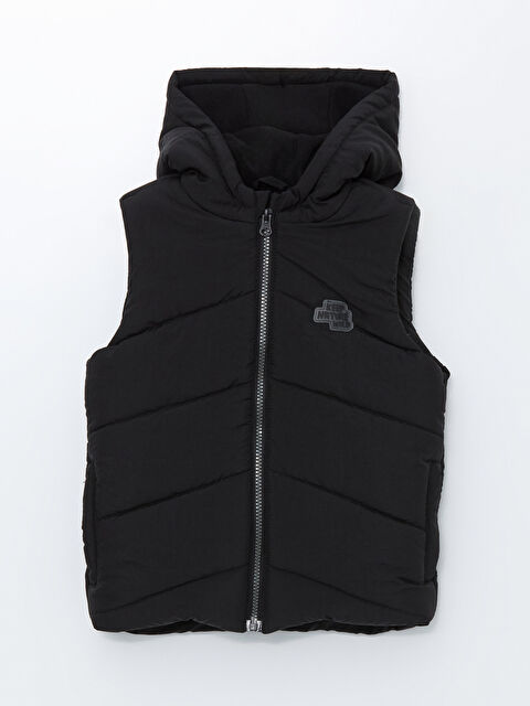 LCW Kids Kapüşonlu Baskılı Erkek Çocuk Şişme Yelek - W43187Z1-CVL