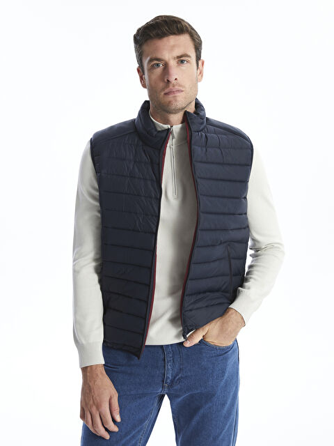 LCWAIKIKI Classic Standard Fit Funnel Neck Men's Puffer Gilet