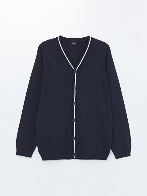 LCW Kids V-Ausschnitt Strickjacke für Jungen - W43240Z4-HRC