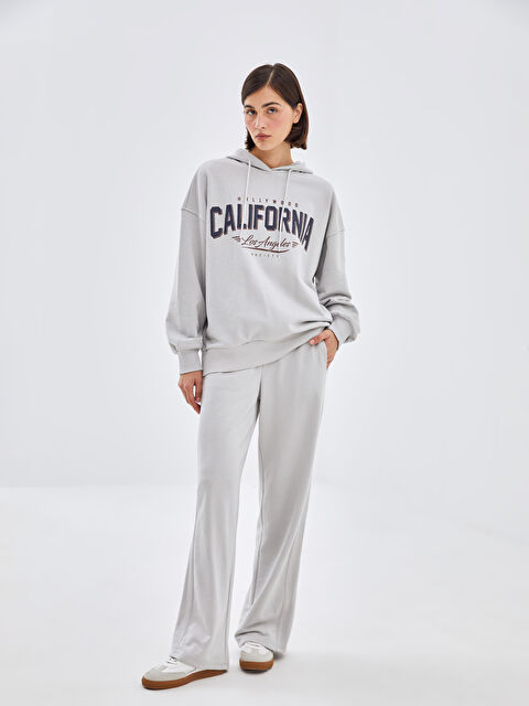 LCW Vision Beli Lastikli Düz Geniş Paça Kadın Eşofman Altı - W43309Z8-G5K