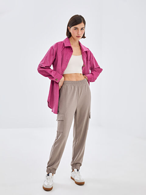 LCW Vision Kadın Beli Lastikli Düz Jogger Eşofman Altı - W43327Z8-GY7