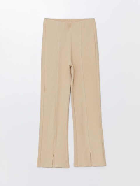 LCW Kids Beli Lastikli İspanyol Paça Kız Çocuk Tayt - W43355Z4-YDJ