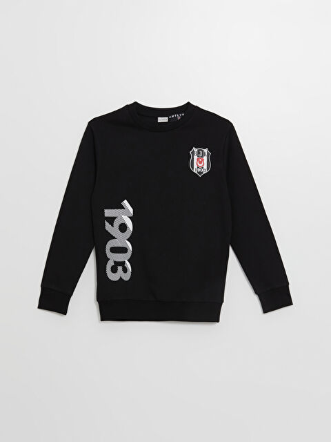 LCW baby Beşiktaş Baskılı Erkek Çocuk Sweatshirt - W43391Z4-CVL
