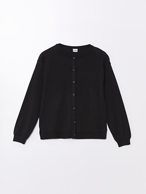 LCW Kids Kız Çocuk Triko Okul Hırkası - W43394Z4-CVL