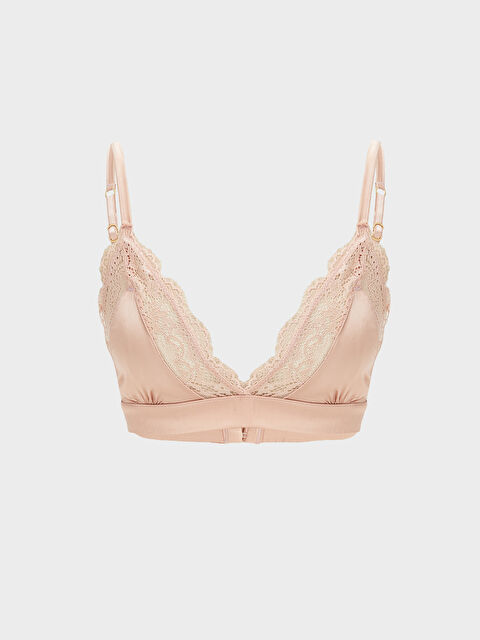 LCW DREAM Balensiz Dolgusuz Dantel Detaylı Saten Fantezi Sütyen - W43476Z8-FLK