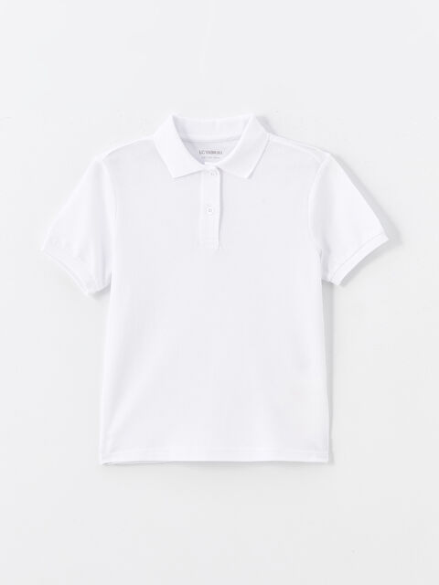 LCW Kids Polo Yaka Kız Çocuk Tişört - W43487Z4-Q6K