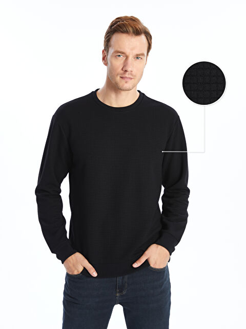 LCW Vision Bisiklet Yaka Uzun Kollu Erkek Sweatshirt - W43503Z8-CVL