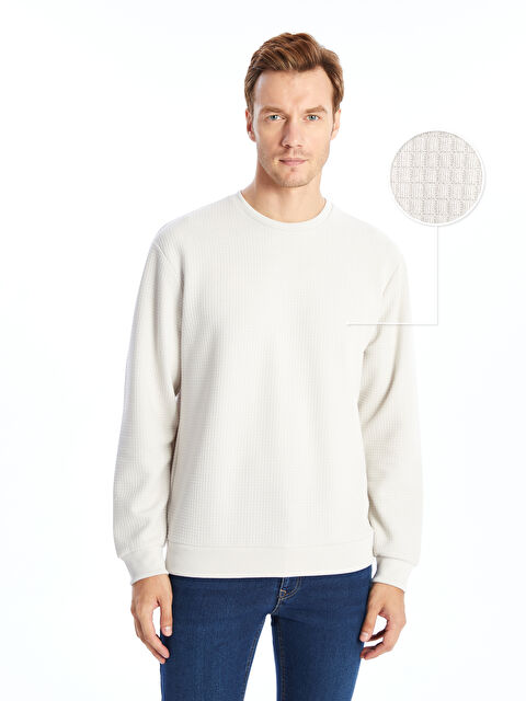 LCW Vision Bisiklet Yaka Uzun Kollu Erkek Sweatshirt - W43503Z8-J0B