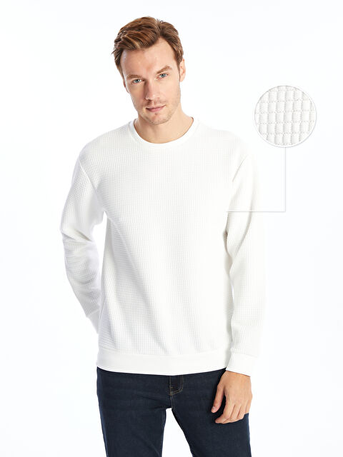 LCW Vision Bisiklet Yaka Uzun Kollu Erkek Sweatshirt - W43503Z8-R9J