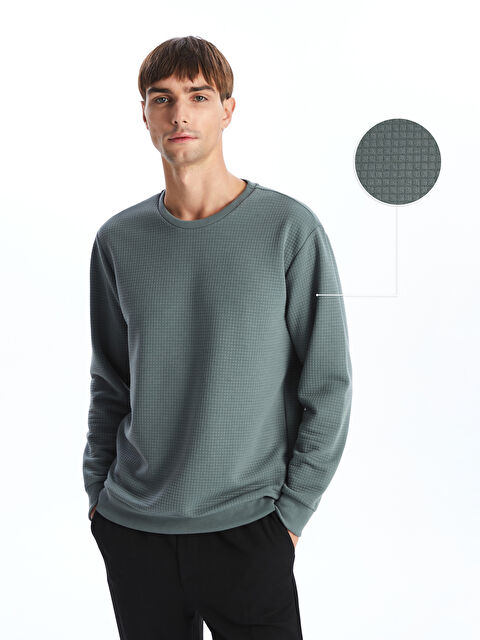 LCW Vision Bisiklet Yaka Uzun Kollu Erkek Sweatshirt - W43503Z8-VK5