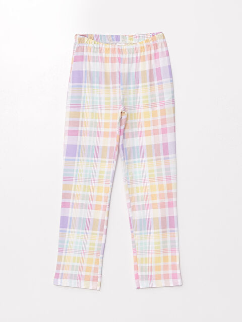 LCW Kids Beli Lastikli Ekose Kız Çocuk Pijama Alt - W43579Z4-LU8