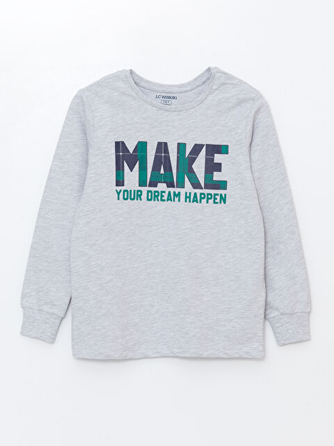 LCW Kids Bisiklet Yaka Erkek Çocuk Pijama Üst - W43634Z4-LAK