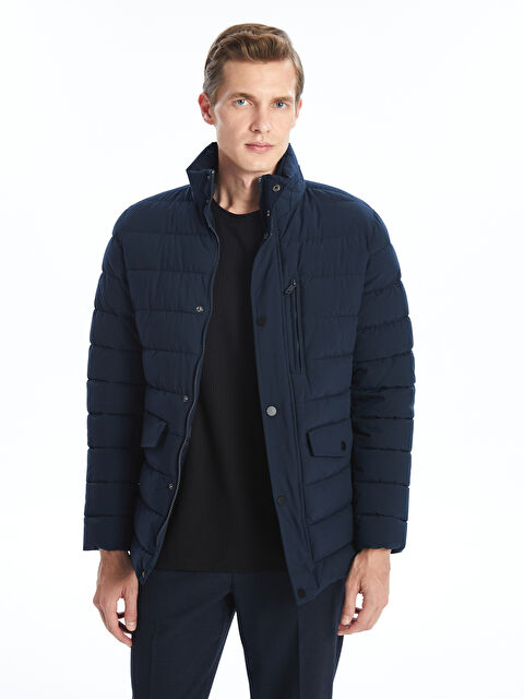 SOUTHBLUE Standart Kalıp Dik Yaka Erkek Şişme Mont - W43744Z8-RFH