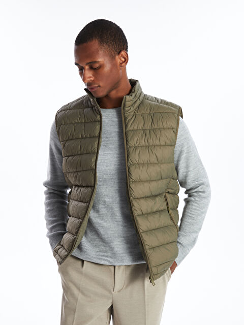 SOUTHBLUE Standart Kalıp Dik Yaka Erkek Şişme Yelek - W43788Z8-HDA