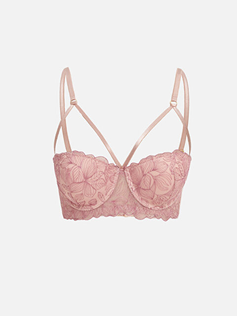 LCW DREAM Balenli Dolgusuz Dantelli Fantezi Straplez Sütyen - W43807Z8-GX1