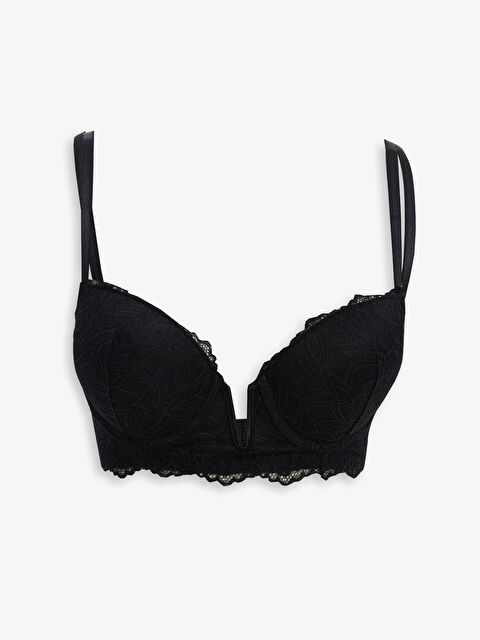 LCW DREAM Balenli Yarım Dolgulu Dantelli Fantezi Tişört Sütyen - W43882Z8-CVL