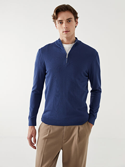 LCW Vision Dik Yaka Uzun Kollu Erkek Triko Kazak - W43917Z8-J2H