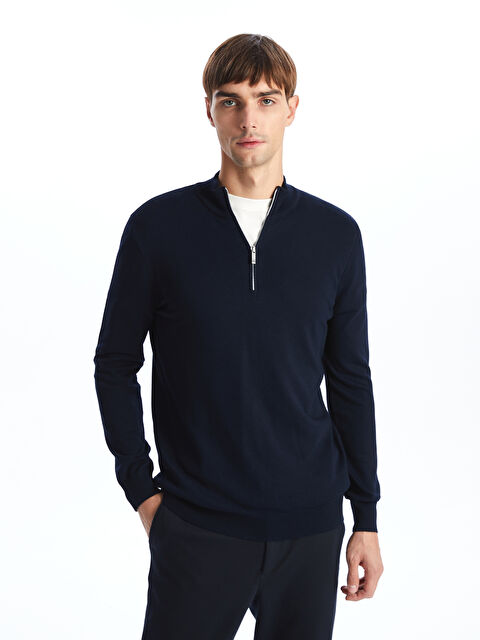 LCW Vision Dik Yaka Uzun Kollu Erkek Triko Kazak - W43917Z8-RFH