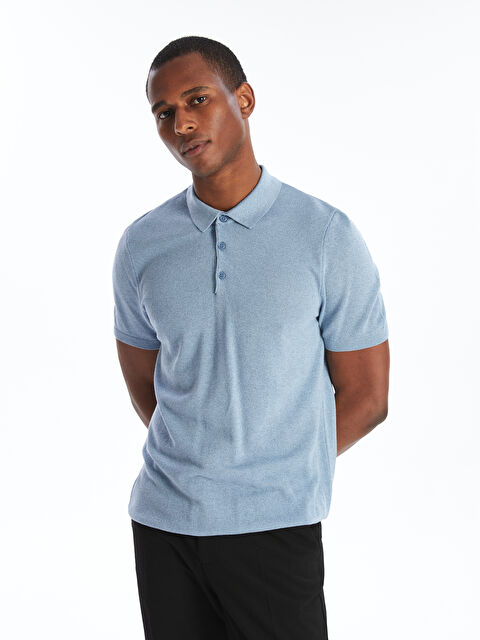 SOUTHBLUE Polo Yaka Kısa Kollu Erkek Triko Kazak - W43919Z8-QKN