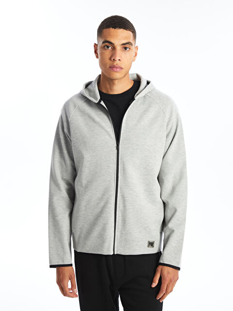 XSIDE ACTIVE Kapüşonlu Uzun Kollu Erkek Fermuarlı Sweatshirt - W43955Z8-F7S