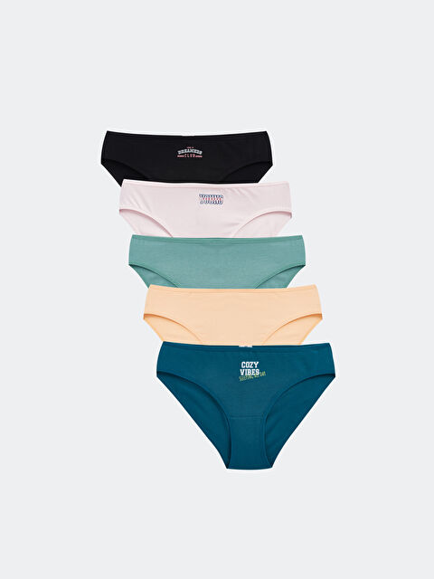 LCW Young Printed Bikini Briefs 5 Pieces - W43983Z8-R4R