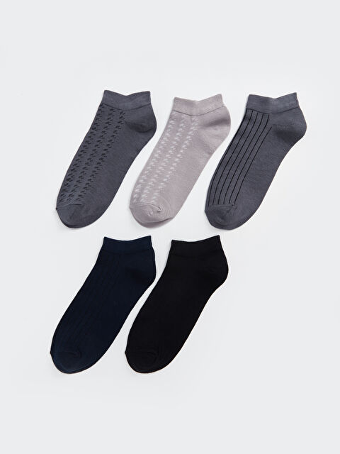 LCW ACCESSORIES Desenli Bambu Erkek Patik Çorap 5'li - W44028Z8-K00