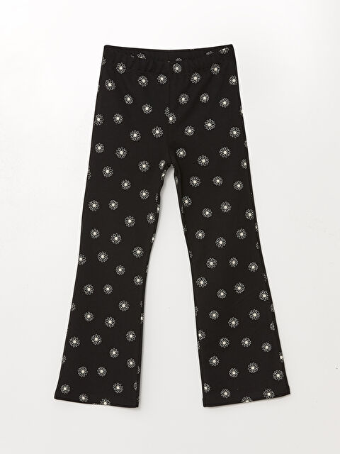 LCW Kids Beli Lastikli İspanyol Paça Kız Çocuk Tayt - W44127Z4-LQJ