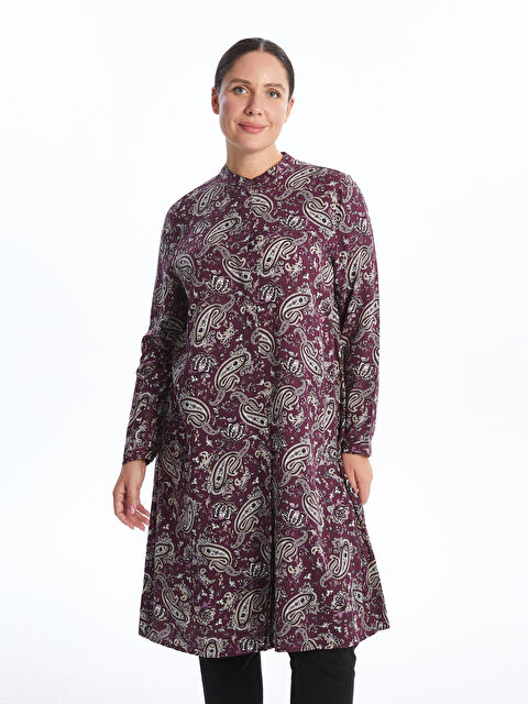 LCW Grace Hakim Yaka Desenli Kadın Gömlek Tunik - W44172Z8-LTF