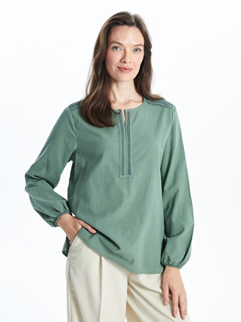 LCW Grace Kaçık Yaka Kadın Bluz - W44186Z8-GYA