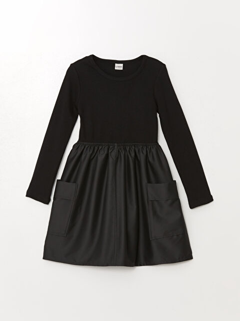 LCW Kids Bisiklet Yaka Kız Çocuk Elbise - W44192Z4-CVL