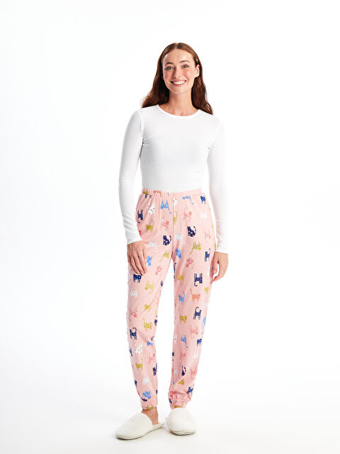 LCW DREAM Beli Lastikli Desenli Kadın Pijama Altı - W44198Z8-LT3