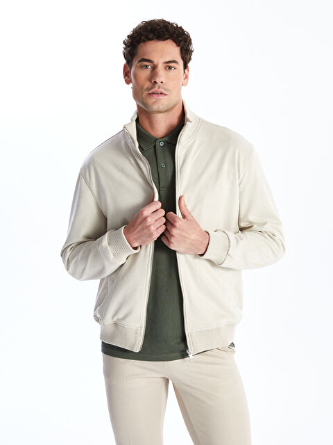 SOUTHBLUE Standart Kalıp Dik Yaka Süet Erkek Mont - W44218Z8-S0L