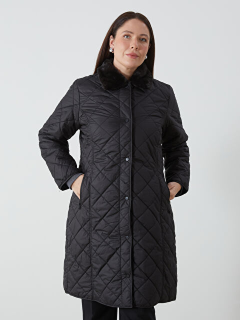 LCW Grace Gömlek Yaka Kapitone Kadın Şişme Mont - W44233Z8-CVL