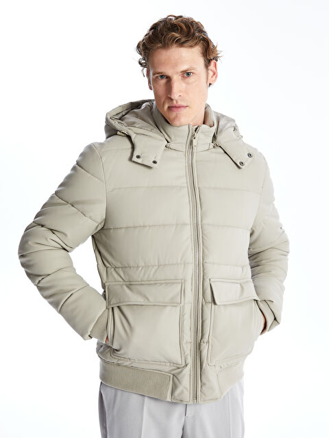 SOUTHBLUE Standart Kalıp Kapüşonlu Erkek Mont - W44313Z8-S0L