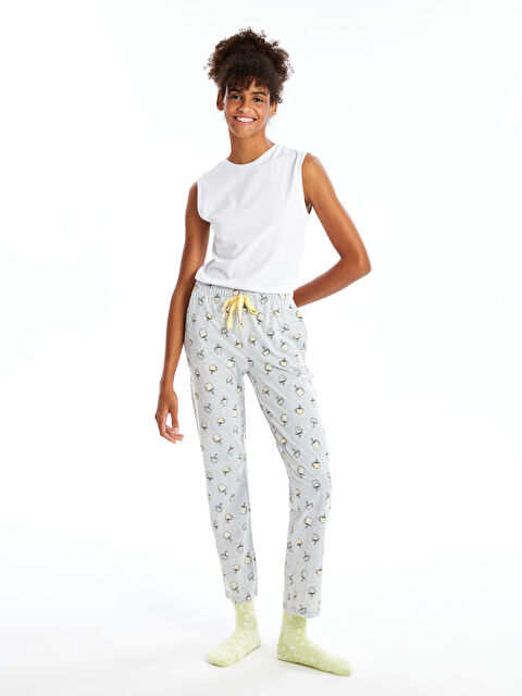LCW DREAM Beli Lastikli Baskılı Kadın Pijama Alt - W44515Z8-998