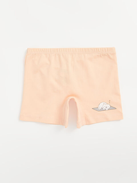 LCW Kids Baskılı Beli Lastikli Kız Çocuk Boxer - W44667Z4-G8X
