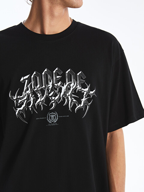 XSIDE Crew Neck Short Sleeve Printed Combed Cotton Men's T-shirt