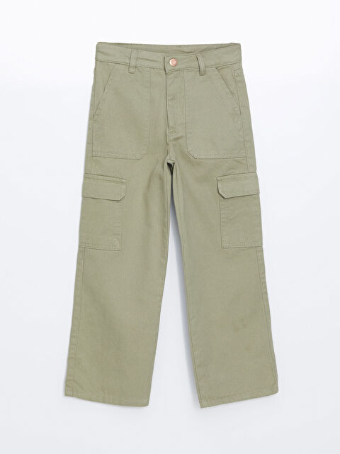 LCW Kids Beli Ayarlanabilir Lastikli Kız Çocuk Pantolon - W44810Z4-VVY