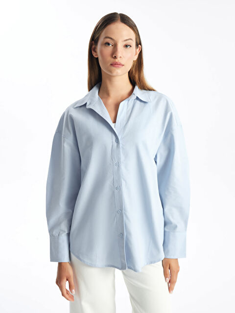 LCW Vision Oxford Kadın Gömlek - W44880Z8-FMR