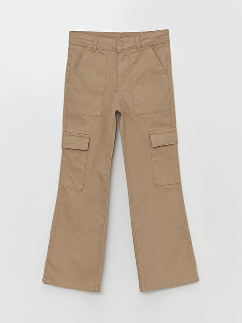 LCW Kids Beli Ayarlanabilir Lastikli Kız Çocuk Pantolon - W44884Z4-YMA