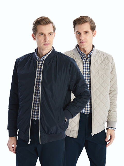 LCWAIKIKI Classic Standart Kalıp Kolej Yaka Çift Taraflı Erkek Mont - W44886Z8-G6E