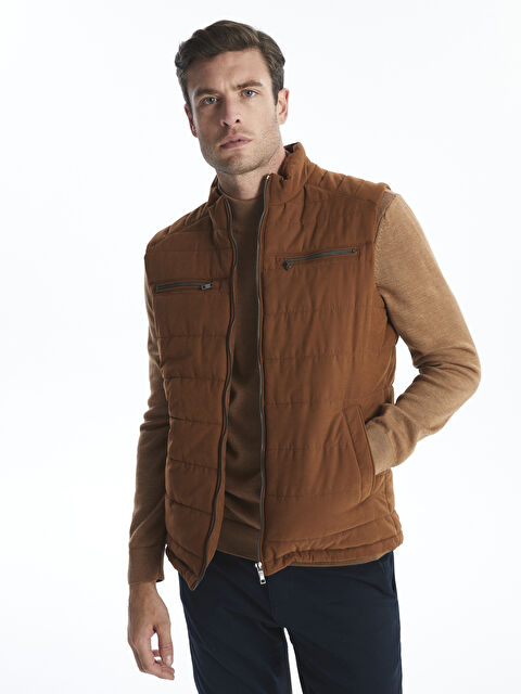 LCWAIKIKI Classic Standart Kalıp Dik Yaka Erkek Yelek - W44907Z8-CXS