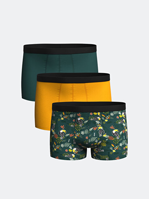 LC WAIKIKI Standart Kalıp Pamuklu Esnek Erkek Boxer 3'lü - W44955Z8-LRR